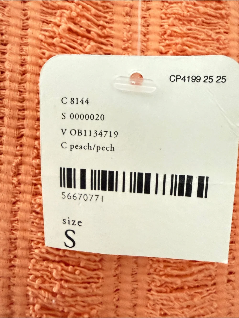 Free People Calypso distressed tee. Peach/Coral NWT Small - Picture 5 of 13